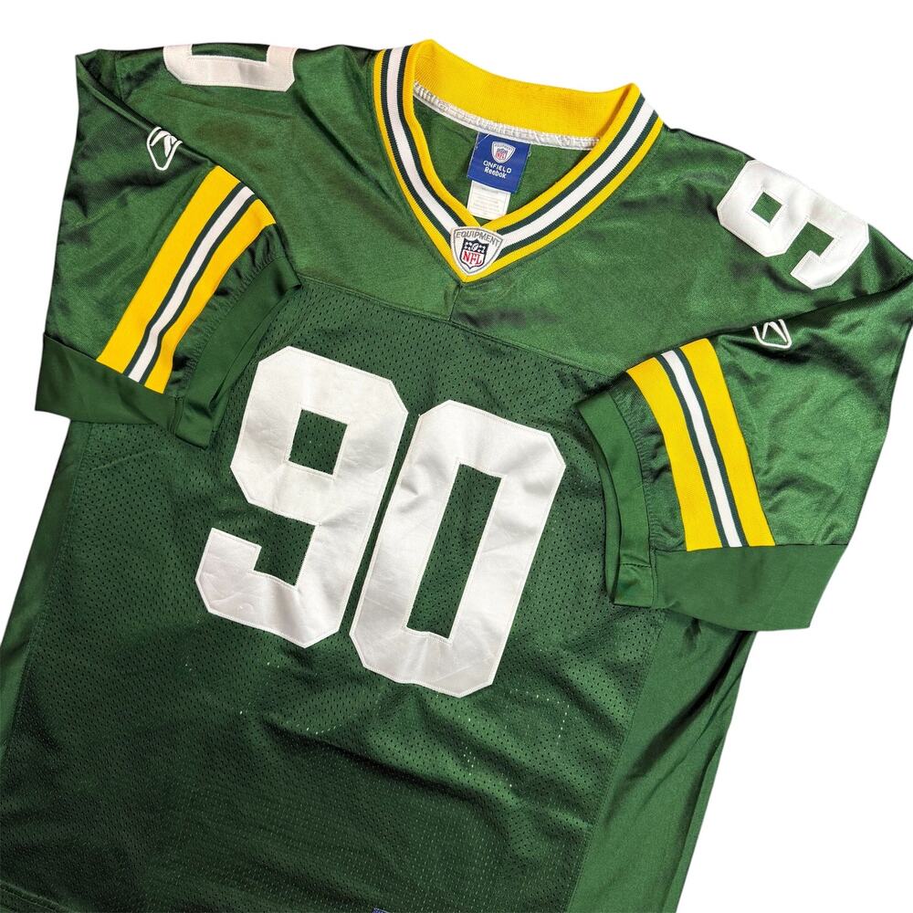 Reebok Green Bay Packers BJ Raji #90 On Field NFL Jersey Size 50 Green